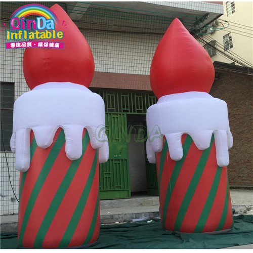 Customized Advertising Led Light Inflatable Pillar , Inflatable candle For Decoration