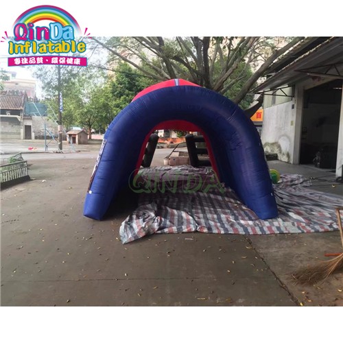 Advertising giant sport tent inflatable football helmet tunnel for promotion