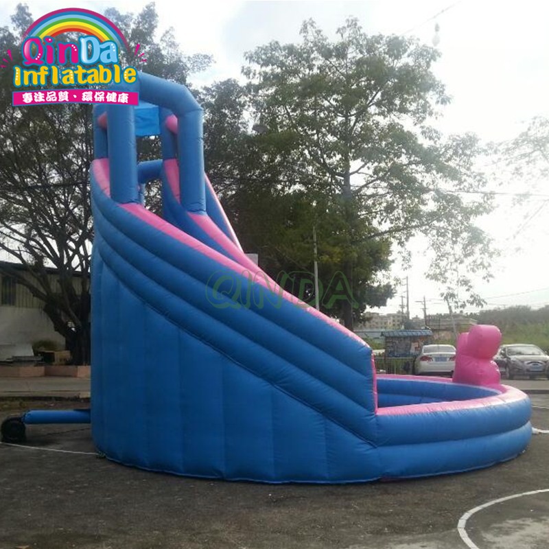 Wave Inflatable Kids Slides With Small Pool Children Water Slide Pool Inflatable