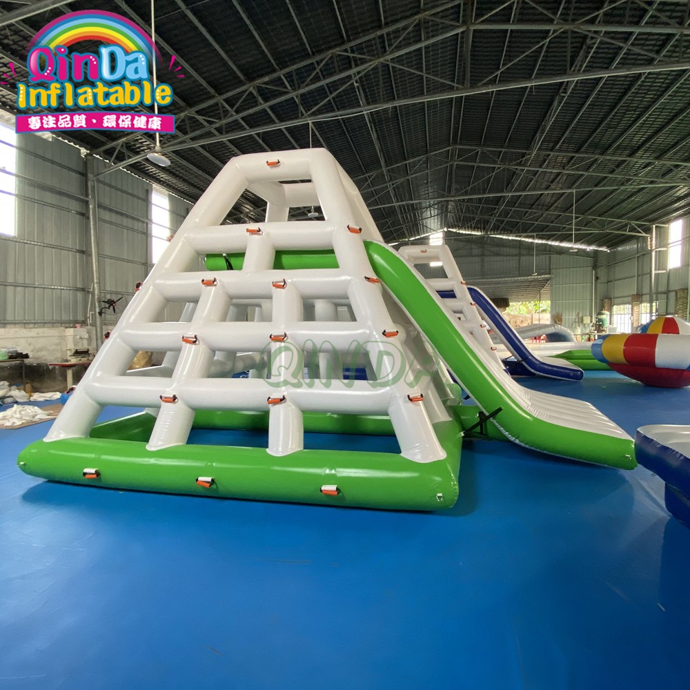 7x5x4m Climbing Tower Slide Inflatable Floating Water Slide For Water Games