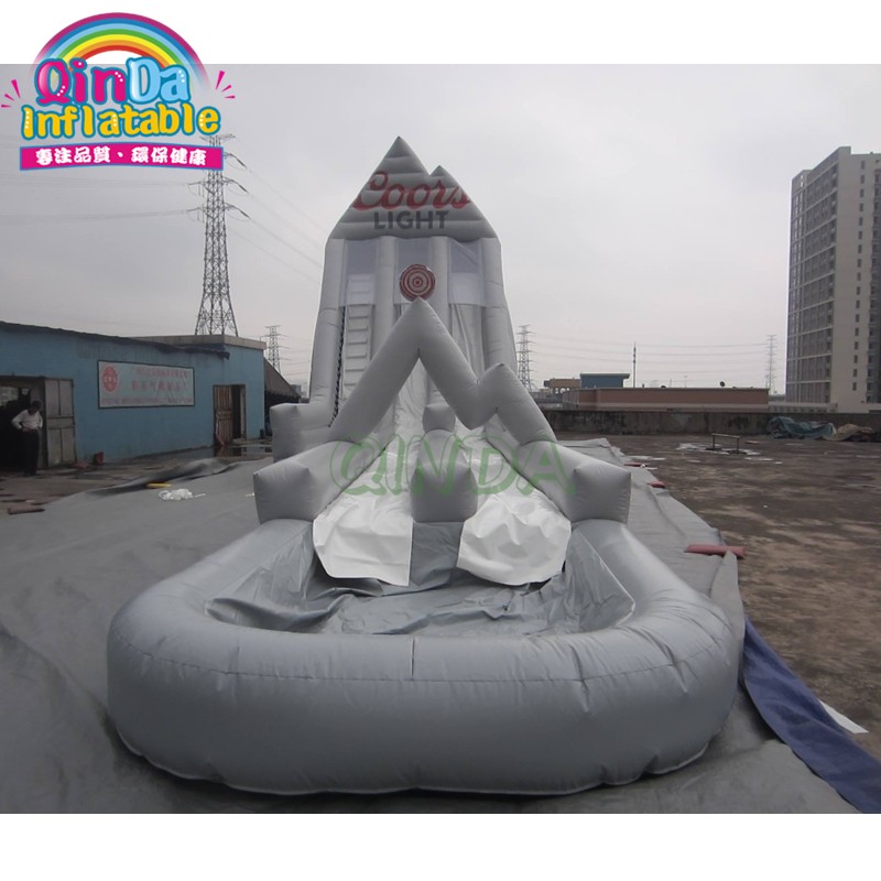 Commercial Grade Inflatable Big Water Slides With Pool For Sale