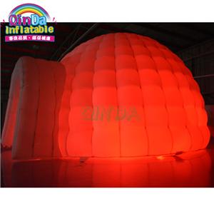 Customized Inflatable Igloo With Led Inflatable Tent Lighting Dome Tent