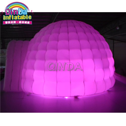 Customized Inflatable Igloo With Led Inflatable Tent Lighting Dome Tent