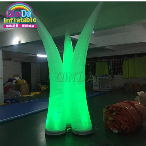 Factory price Wedding/Event/Party entrance decoration led inflatable tusk/pillar/cone