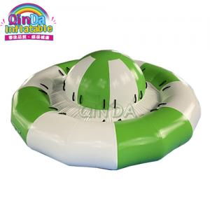 Exciting water sport game inflatable disco boat crazy spinner