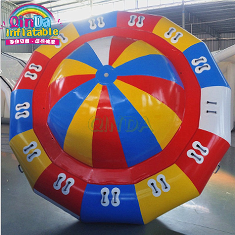 Exciting water sport game inflatable disco boat for sale