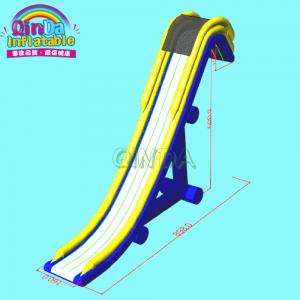 Floating inflatable water yacht slide inflatable lake dock slide for water games
