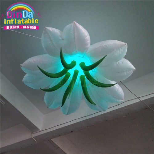 Hanging decoration 1.5 meters inflatable flower / air flower with LEDs