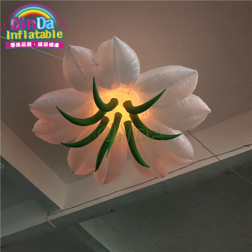 Hanging decoration 1.5 meters inflatable flower / air flower with LEDs