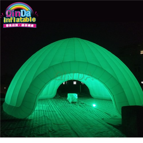 High quality White inflatable igloo, LED inflatable dome tent