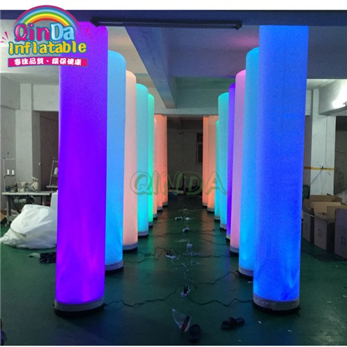 Hot selling giant inflatable light bulb column pillar for decoration