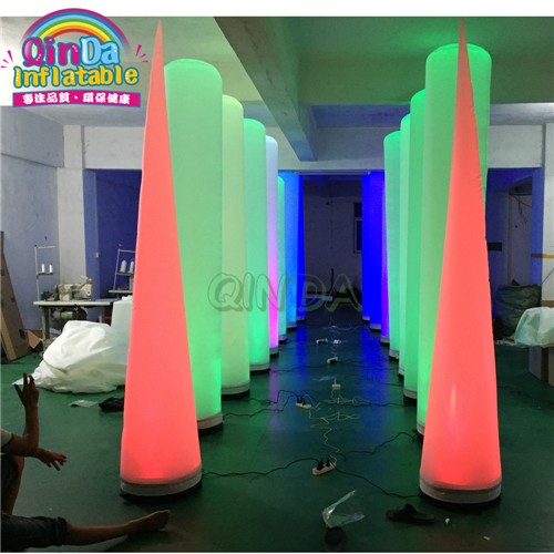 Hot selling giant inflatable light bulb column pillar for decoration