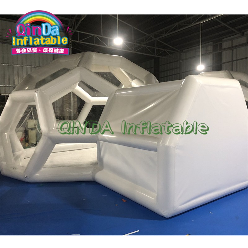 Outdoor Inflatable Crystal bubble tent / Inflatable Football Shape Dome House/ Inflatable Hotel Bubble Lodge Tent