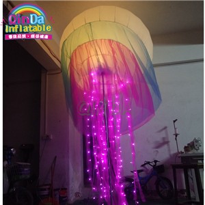 Lighting Inflatable Octopus Models / Giant Inflatable LED Hang Jellyfish for Party Decoration