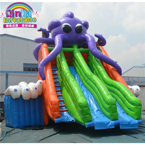 Commercial Amusement Park Inflatable Octopus Water Slide Swimming Pool Water Slide