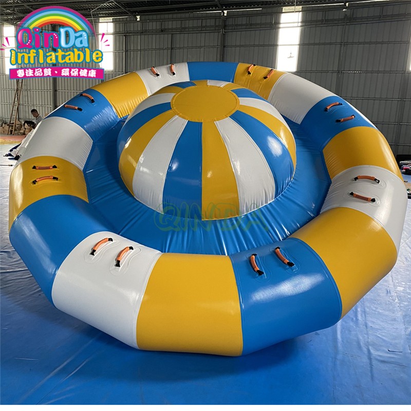 Inflatable Spinning UFO Towable Tube For Water Entertainment Inflatable Water Rotating Disco Boat