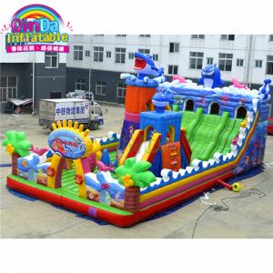 Popular large fun city bouncy castle Inflatable climbing slide inflatable giant slide jumping inflatable castle for kids