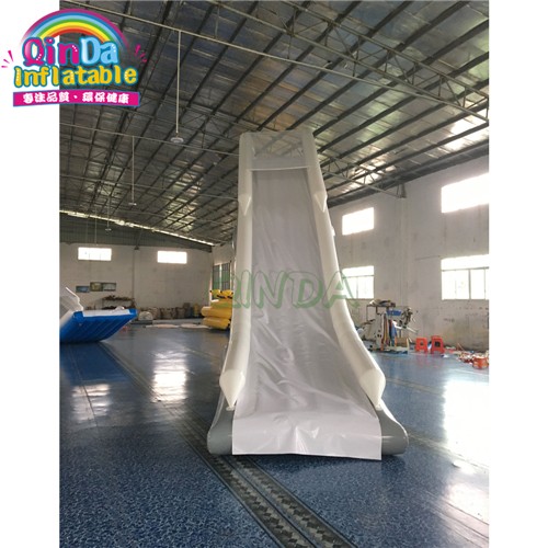 Inflatable floating water slide for boat , giant inflatable yacht slide for sale with frame