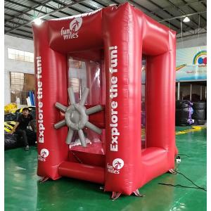 Inflatable money machine cube cash grab catching booth for sale , Cash Grab Machine