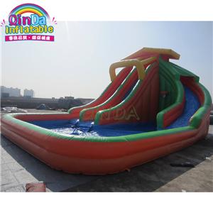 China Suppliers Custom Giant Commercial Kids Inflatable Water Slide With Pool