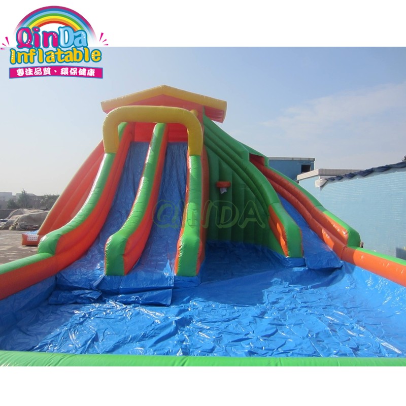 China Suppliers Custom Giant Commercial Kids Inflatable Water Slide With Pool