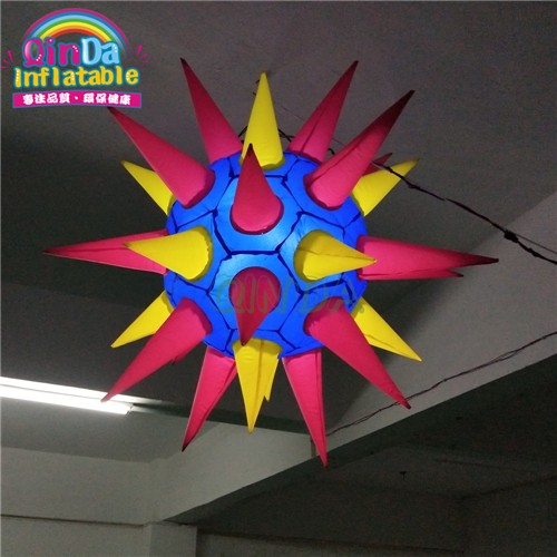 Music Festival Stage Decoration LED Inflatable Star with 32 spikes