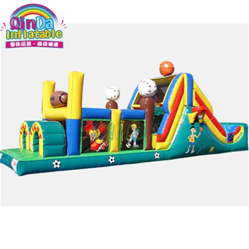 Large City Inflatable Racing Car Sport Game Inflatable Obstacle Course