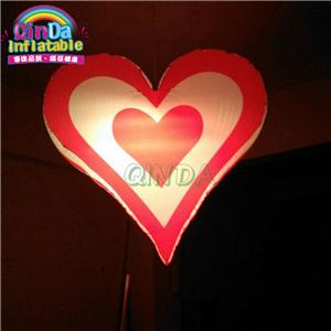 Led inflatable heart, inflatable heart shape for advertising