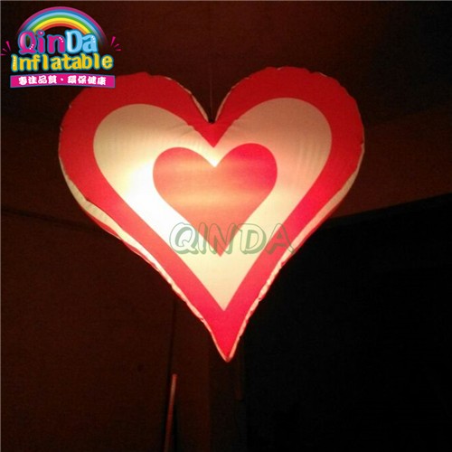 Led inflatable heart, inflatable heart shape for advertising