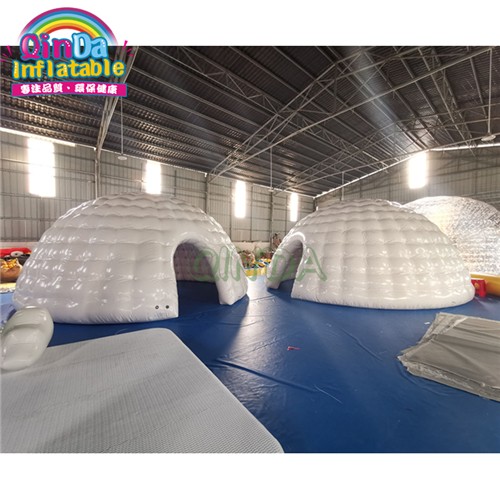 Led lighting inflatable igloo dome tent