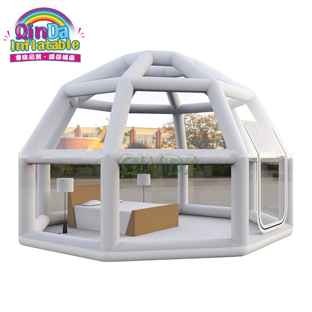 Outdoor camping clear bubble house, inflatable clear marquee dome tent