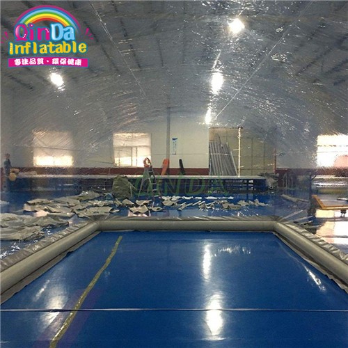 Outdoor complete transparent inflatable pool cover from China inflatable pool dome tent