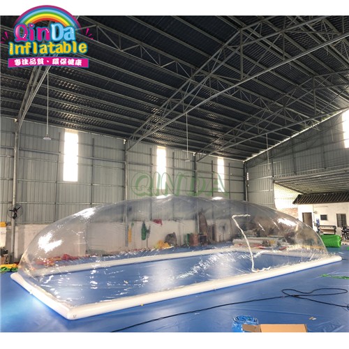 Transparent Inflatable Pool Dome / Waterproof Swimming Pool Cover