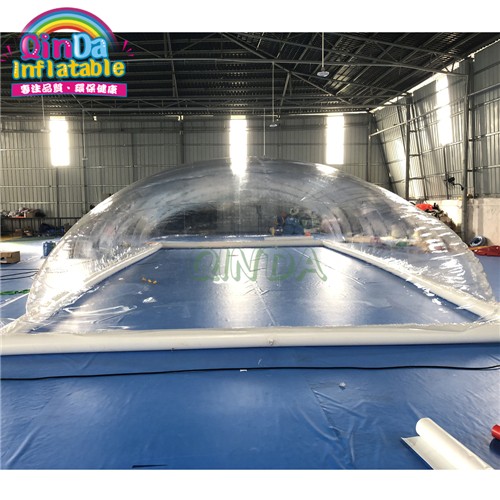 Transparent Inflatable Pool Dome / Waterproof Swimming Pool Cover