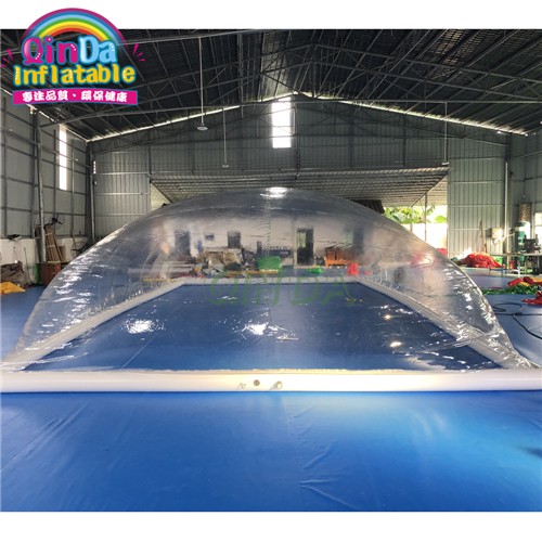 Transparent Inflatable Pool Dome / Waterproof Swimming Pool Cover