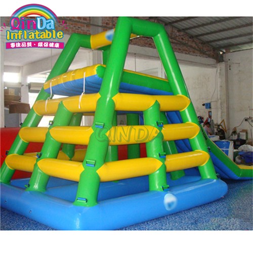 Water park Inflatable Climbing Tower Floating inflatable water play climb slide