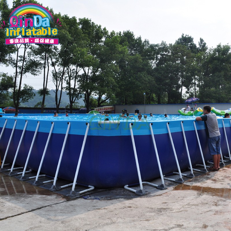 large above ground steel wall rectangular metal frame swimming pool for sale