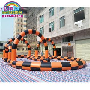 airtight zorb ball track inflatable go kart race track for sale