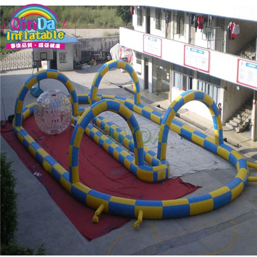 airtight zorb ball track inflatable go kart race track for sale