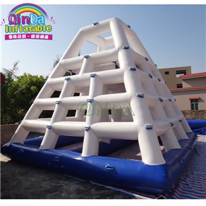 Large aqua fun park amusement inflatable floating slide / inflatable climbing water slide for sale