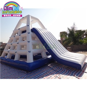 Large aqua fun park amusement inflatable floating slide / inflatable climbing water slide for sale