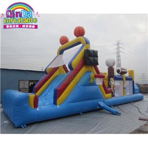 commercial Outdoor rainbow Inflatable Obstacle Course for sale