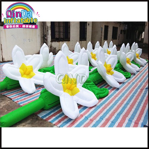 custom giant beautiful led light inflatable flower for wedding party decoration