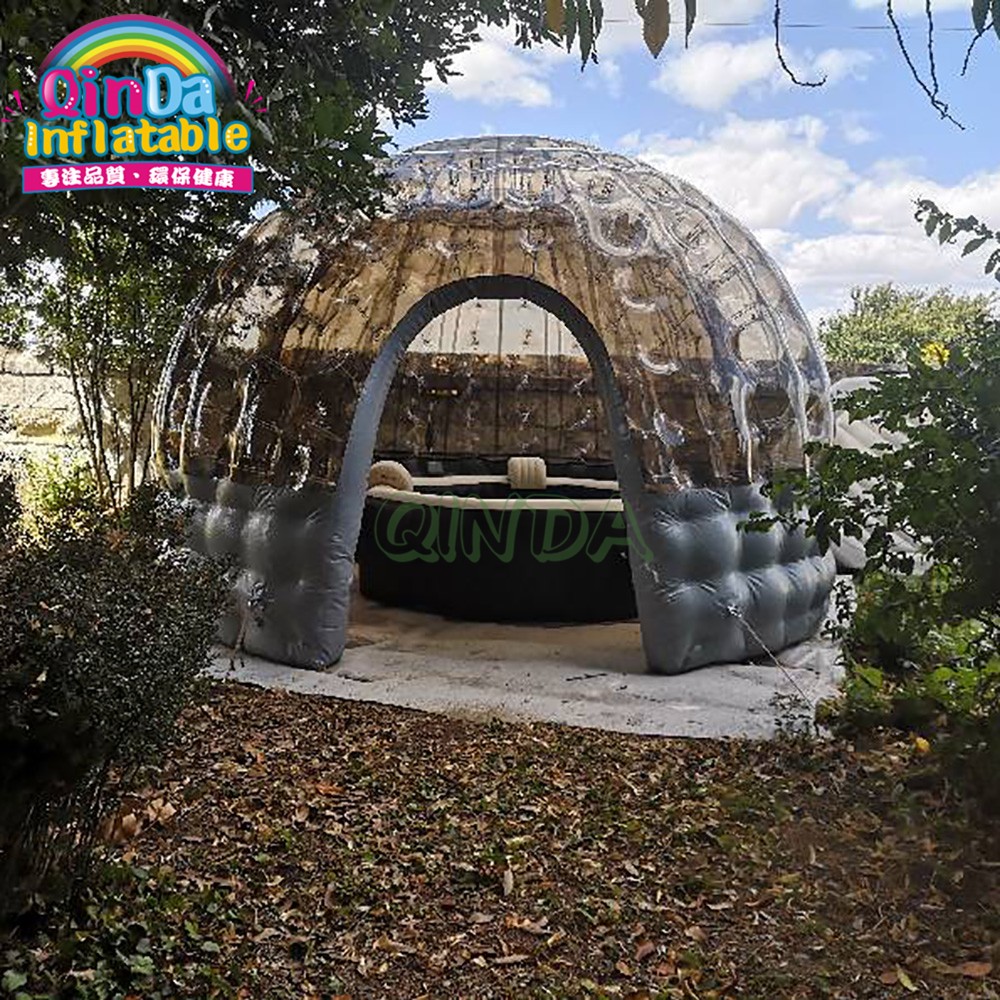 Popular outdoor dome tent transparent inflatable igloo tent for spa