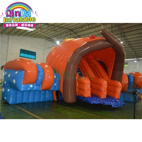 Outdoor inflatable Conch slide for pool , inflatable seashell animal pools slides for adult and kids