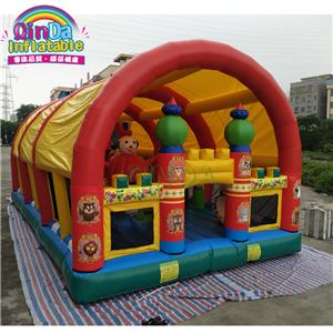 Big inflatable moon bouncer inflatable castle combo slide bouncy castle for kids