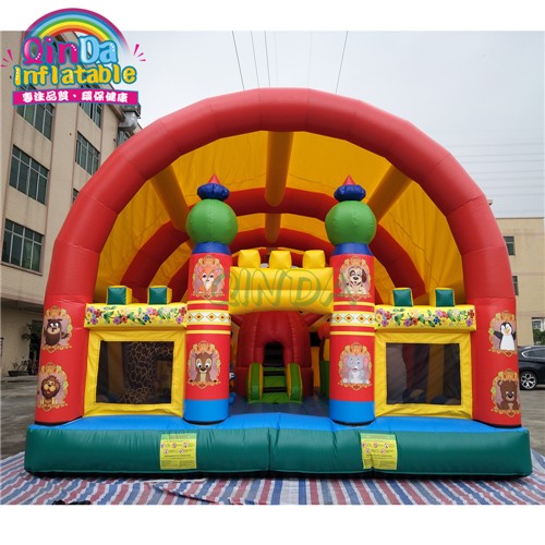 Big inflatable moon bouncer inflatable castle combo slide bouncy castle for kids