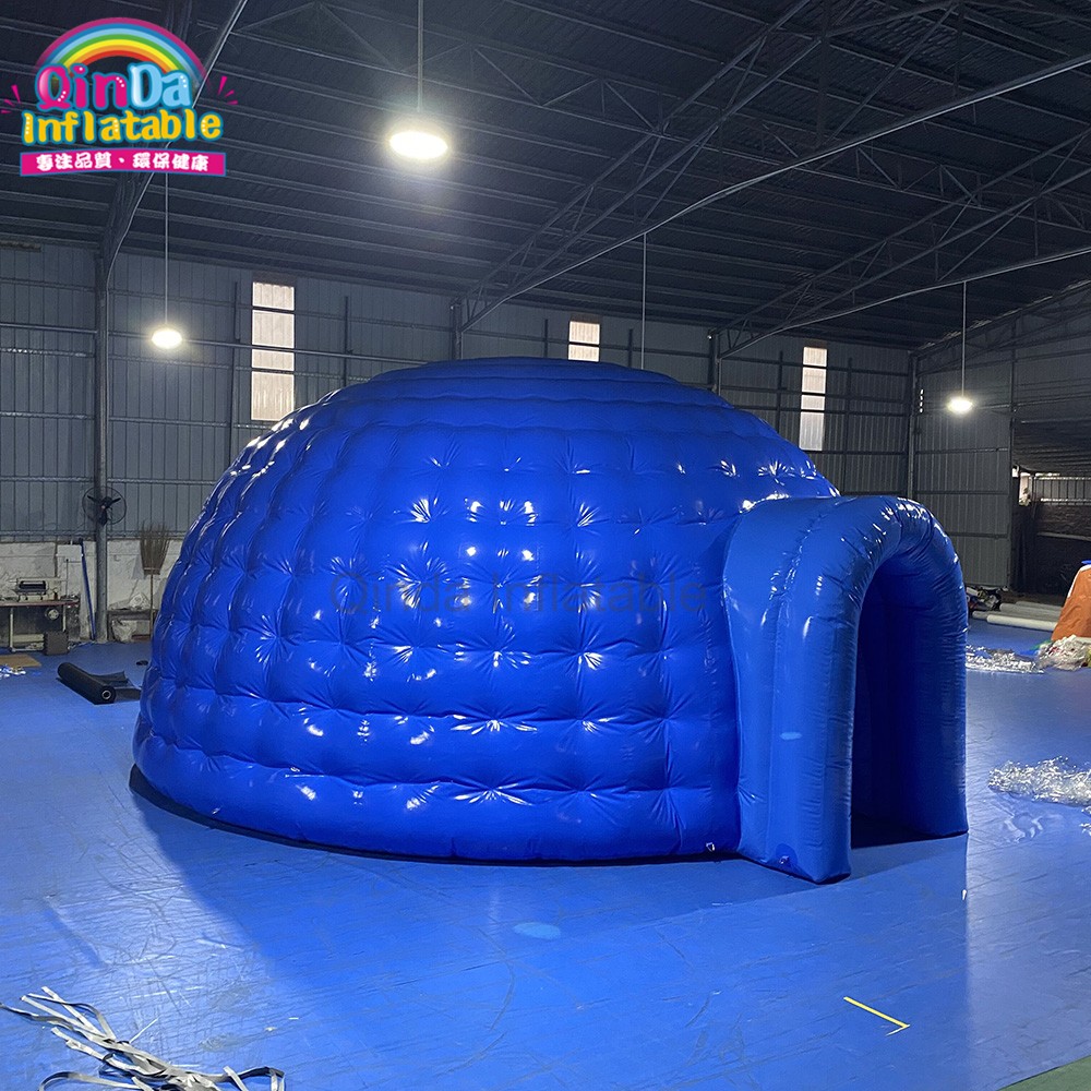 Airtight PVC inflatable dome tent, camping inflatable igloo dome