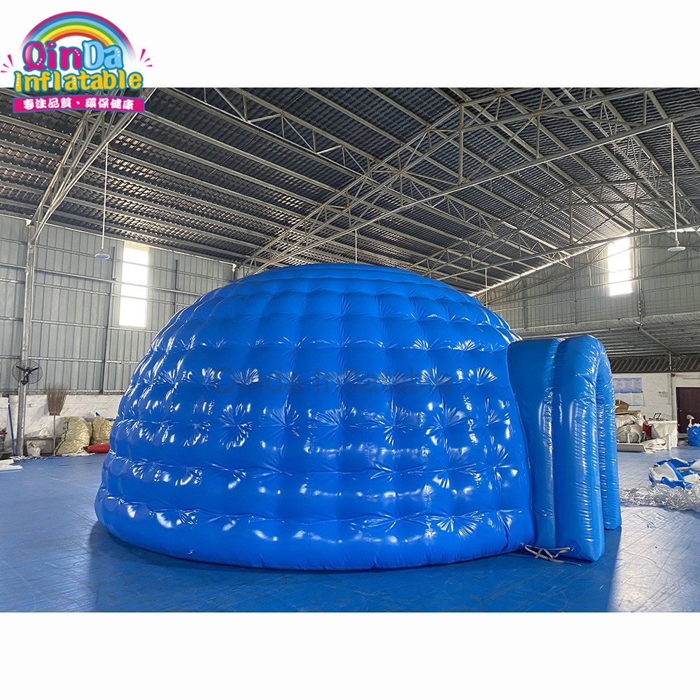 Airtight PVC inflatable dome tent, camping inflatable igloo dome