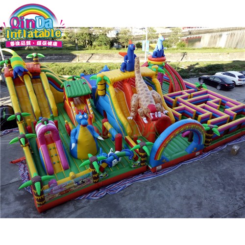 inflatable game, inflatable fun cities, outdoor amusement park for kids 